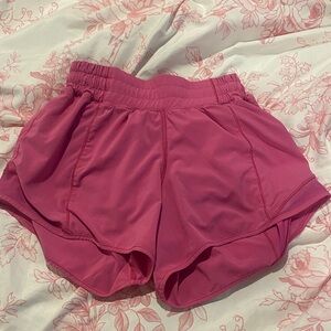 Lululemon Athletica Sonic Pink Athletic Shorts Perfect Condition NO FLAWS!!